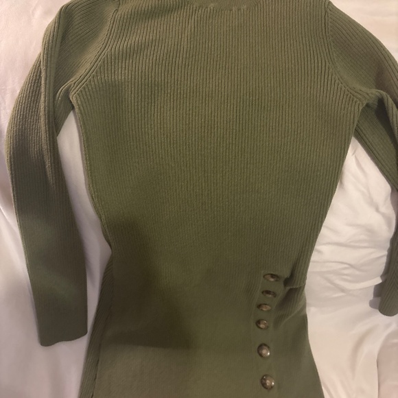 Gently worn Sezane Harper Dress Moss Green - Size XS - Picture 9 of 10